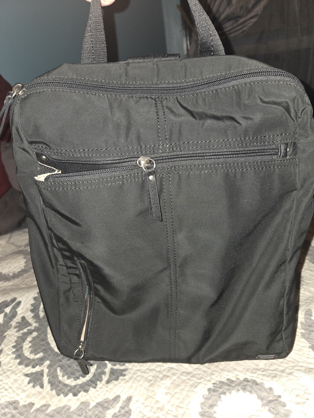 Black Compact Travel Backpack Tote - The Sak